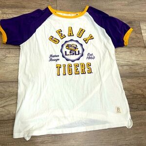 🚫SOLD🚫LSU Geaux Tigers Raglan Shirt - White and Purple